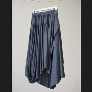 Xiao Studio Plaid and Striped Blue/Gray Skirt S